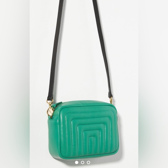 Clare V Quilted Jade Green Crossbody Bag - Picture 5 of 8